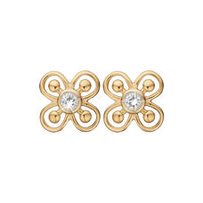 Load image into Gallery viewer, Unity &amp; Harmony Studs handrcarfted in Sterling Silver and finished with an 18ct Gold Plating with Gemstones