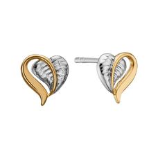Load image into Gallery viewer, Remind yourself of the beauty of love in everyday life whenever you put on your Leaf of Love Stud Earrings. For that special touch and to make your earrings even more special, all the earrings in our collection are delicately and expertly handcrafted in 925 Sterling Silver and finished in 18ct Gold or Rhodium Plating.