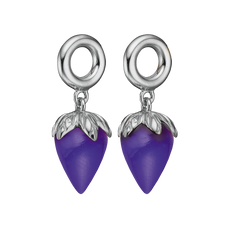 Load image into Gallery viewer, The Purple Chalcedony Stud Earrings. The Colourful Collection by Christina is the perfect way to add a beautiful and colourful REAL gemstone to your jewellery collection. The Purple Chalcedony is the gemstone of truth, independence and wisdom and it is cut beautifully to make this wonderful stud earrings