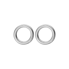 Load image into Gallery viewer, Shiny Circles Studs handrcarfted in Sterling Silver and finished with a Rhodium Plating 
