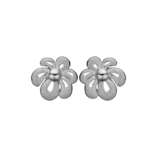 Load image into Gallery viewer, Happy Flower Studs handrcarfted in Sterling Silver and finished with a Rhodium Plating 