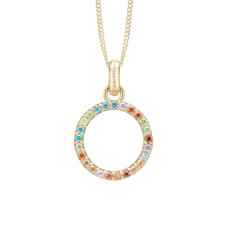 Load image into Gallery viewer, Sparkling Life Goals Pendant with Necklace handcrafted in Silver and finished with an 18ct Gold Finish.On its own or with a Necklaces.