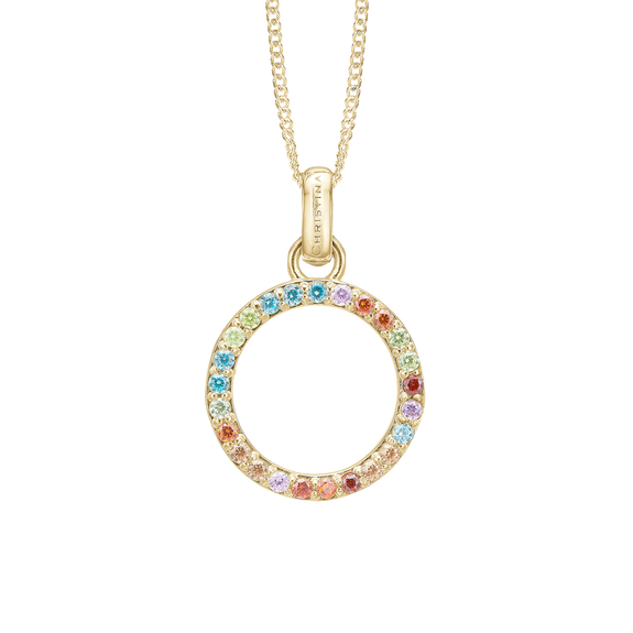 Sparkling Life Goals Pendant with Necklace handcrafted in Silver and finished with an 18ct Gold Finish.On its own or with a Necklaces.