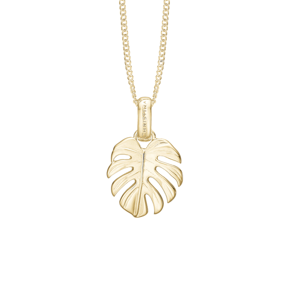 Tropical Forest Pendant with Necklace handcrafted in Silver and finished with an 18ct Gold Finish.On its own or with a Necklaces.
