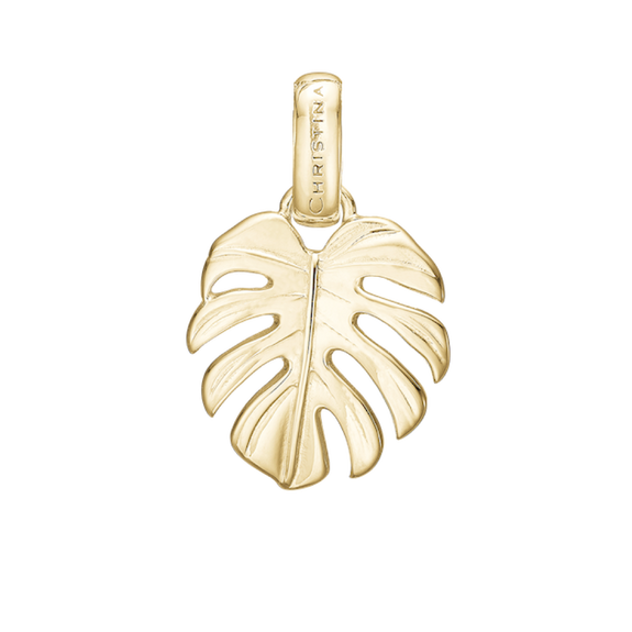 Tropical Forest Pendant handcrafted in Silver and finished with an 18ct Gold Finish.On its own or with a Necklaces.