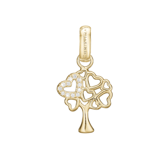 Tree Of Hearts Pendant handcrafted in Silver and finished with an 18ct Gold Finish.On its own or with a Necklaces.