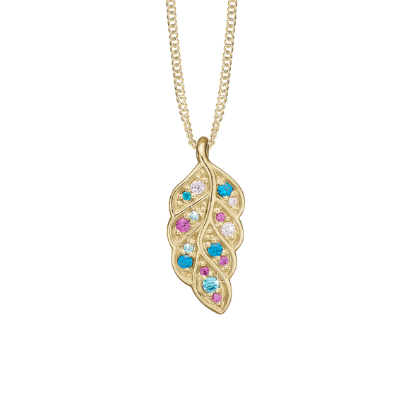Peacock Pendant with Necklace handcrafted in Silver and finished with an 18ct Gold Finish.On its own or with a Necklaces.