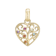 Load image into Gallery viewer, Family Love Pendant handcrafted in Silver and finished with an 18ct Gold Finish.On its own or with a Necklaces.