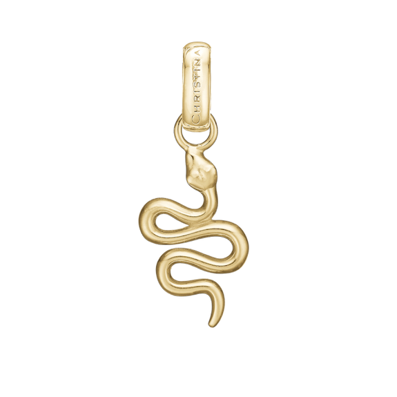 Snake Pendant handcrafted in Silver and finished with an 18ct Gold Finish.On its own or with a Necklaces.