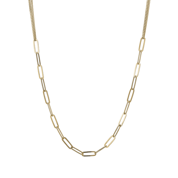 Joined Together Necklace handcrafted in Silver and finished with an 18 Gold. 