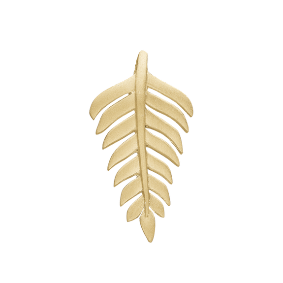 Fern Leaf Pendant handcrafted in Silver and finished with an 18ct Gold Finish.On its own or with a Necklaces.