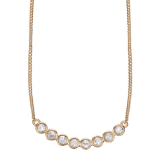 Load image into Gallery viewer, Christina Jewelry Simplicity Necklace with the pronounced beauty of the Eight White Topaz REAL Gemstones is the essence of Simple beauty.