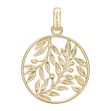 Load image into Gallery viewer, Leafy Petiole Pendant handcrafted in Sterling Silver and finished with an 18 Gold Plating. Choose the Pendant on its own or with a choice of two lengths of Necklaces. The Necklaces come in two adjustable sizes, a 55cm that can be adjusted down to 40cm and a 90cm that can be adjusted down to 70cm.
