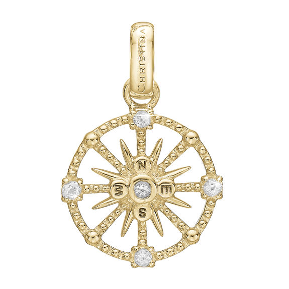 Compass Pendant handcrafted in Sterling Silver and finished with an 18 Gold Plating. Choose the Pendant on its own or with a choice of two lengths of Necklaces. The Necklaces come in two adjustable sizes, a 55cm that can be adjusted down to 40cm and a 90cm that can be adjusted down to 70cm.