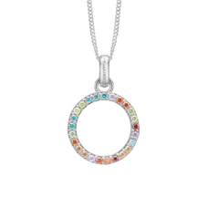 Load image into Gallery viewer, Sparkling Life Goals Pendant with Necklace handcrafted in Sterling Silver. Available as Pendant on its own or with a Necklaces.