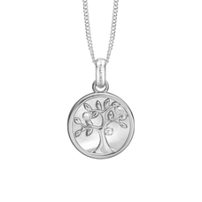 Load image into Gallery viewer, Pearly Tree Of Life Pendant with Necklace handcrafted in Sterling Silver. Available as Pendant on its own or with a Necklaces.