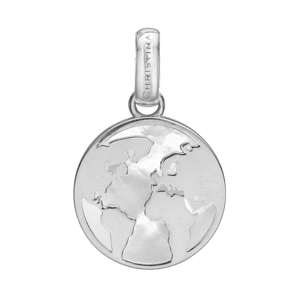 The World Pendant handcrafted in Sterling Silver. Available as Pendant on its own or with a Necklaces.