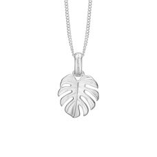 Load image into Gallery viewer, Tropical Forest Pendant with Necklace handcrafted in Sterling Silver. Available as Pendant on its own or with a Necklaces.