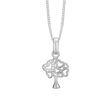 Load image into Gallery viewer, Tree Of Hearts Pendant with Necklace handcrafted in Sterling Silver. Available as Pendant on its own or with a Necklaces.