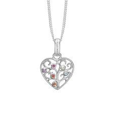 Load image into Gallery viewer, Family Love Pendant with Necklace handcrafted in Sterling Silver. Available as Pendant on its own or with a Necklaces.