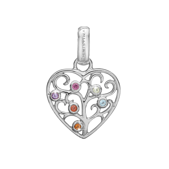 Family Love Pendant handcrafted in Sterling Silver. Available as Pendant on its own or with a Necklaces.