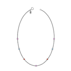 Load image into Gallery viewer, Colourful Champagne Necklace handcrafted in Sterling Silver. 