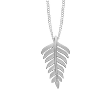 Load image into Gallery viewer, Fern Leaf Pendant with Necklace handcrafted in Sterling Silver. Available as Pendant on its own or with a Necklaces.