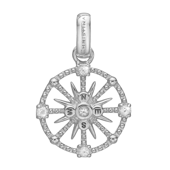 Compass Pendant Handcrafted in Sterling Silver. Choose the Pendant on its own or with a choice of two lengths of Necklaces. The Necklaces come in two adjustable sizes, a 55cm that can be adjusted down to 40cm and a 90cm that can be adjusted down to 70cm.