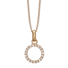 Load image into Gallery viewer, Topaz Circle Necklace Gold with Gemstones