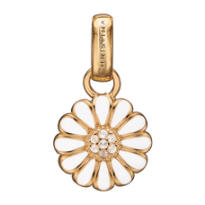 Load image into Gallery viewer, Small Marguerite Pendant Gold and White with Gemstones