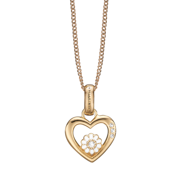 Marguerite Love Necklace Gold with Gemstones