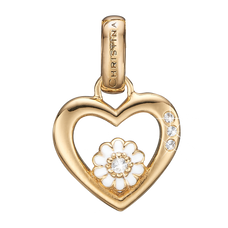 Load image into Gallery viewer, Marguerite Love Pendant Gold and White with Gemstones