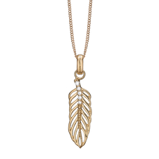 Load image into Gallery viewer, Large Topaz Feather Necklace Gold with Gemstones