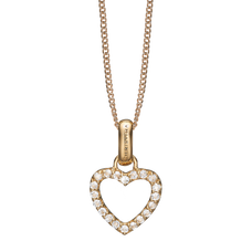 Load image into Gallery viewer, Topaz Heart Necklace Gold with Gemstones