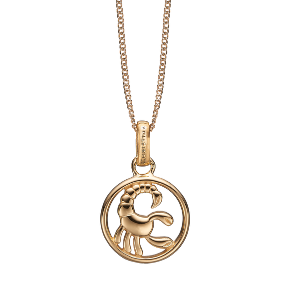 Zodiac Scorpio Necklace Gold 