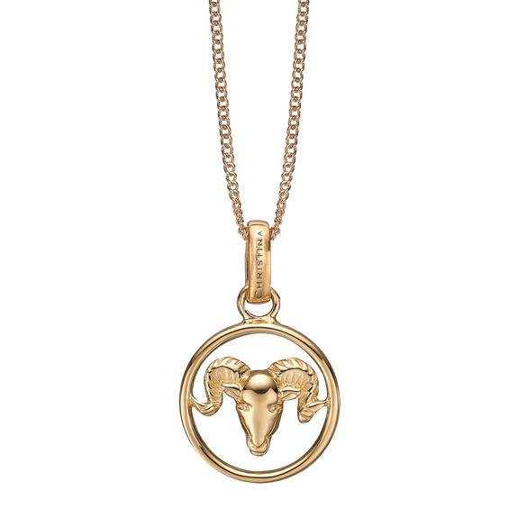 Zodiac Aries Necklace Gold 