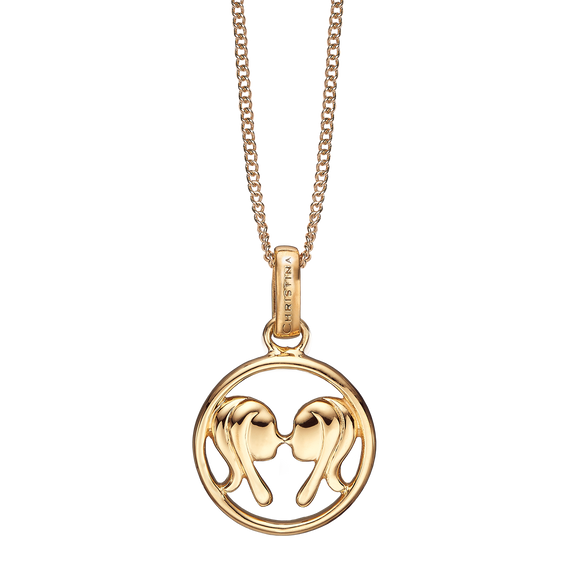 Zodiac Gemini Necklace Gold 