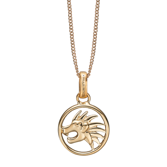 Zodiac Leo Necklace Gold 