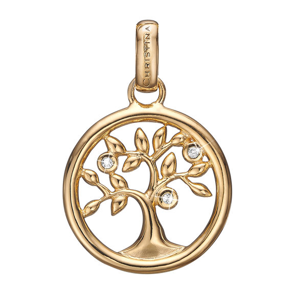 Tree of Life Pendant Gold with Gemstones