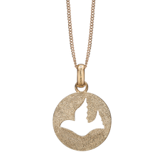 Load image into Gallery viewer, Dove of Peace Necklace Gold with Gemstones