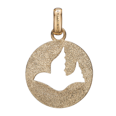 Load image into Gallery viewer, Dove of Peace Pendant Gold with Gemstones