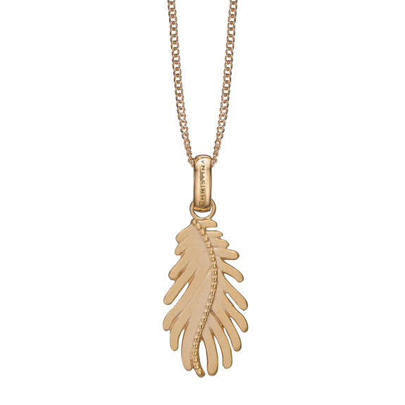 Pine Leaf Necklace Gold 