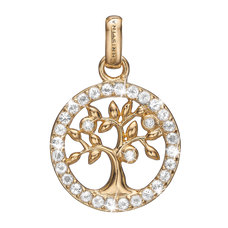 Load image into Gallery viewer, Topaz Tree of Life Pendant Gold with Gemstones