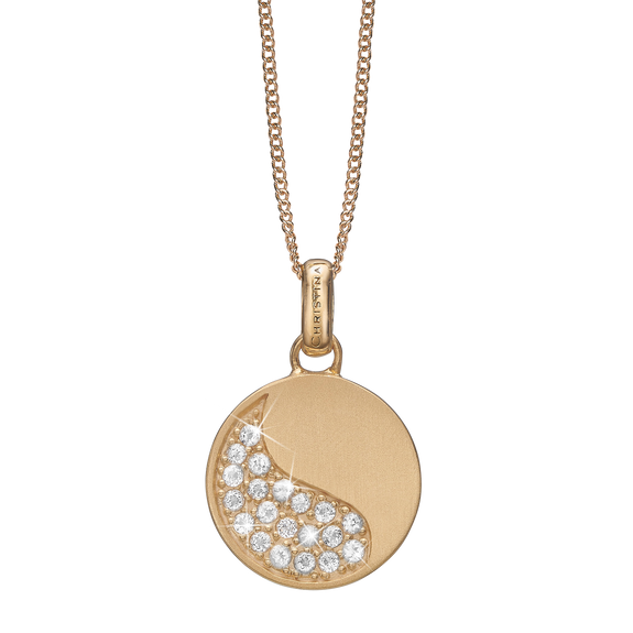 Moon Shine Necklace Gold with Gemstones