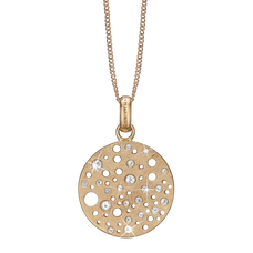Load image into Gallery viewer, Sun Necklace Gold with Gemstones
