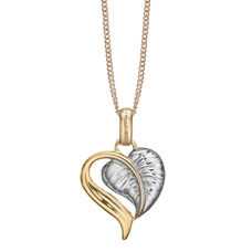 Load image into Gallery viewer, The Leaf of Love is reminder of the beauty of love in everyday life, a life that is laced with creative ideas that inspire a compassionate caring and tender Love.  Something that can be celebrated whenever you put on your Leaf of Love Pendent delicately handcrafted in Sterling Silver and finished Gold &amp; Silver.