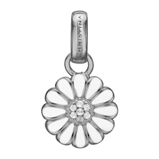 Load image into Gallery viewer, Small Marguerite Pendant Silver and White with Gemstones