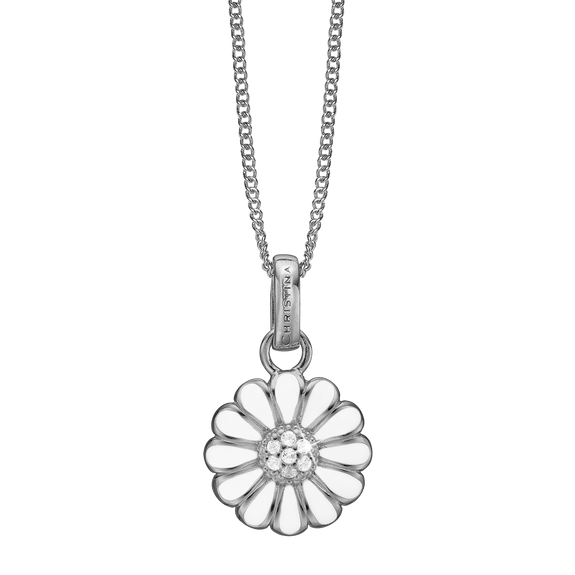 Marguerite Necklace Silver with Gemstones
