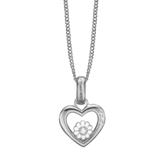 Load image into Gallery viewer, Marguerite Love Necklace Silver with Gemstones