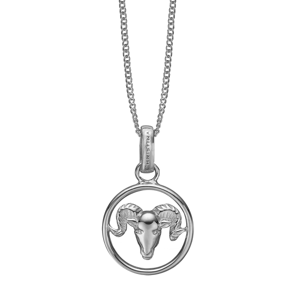 Zodiac Aries Necklace Silver 